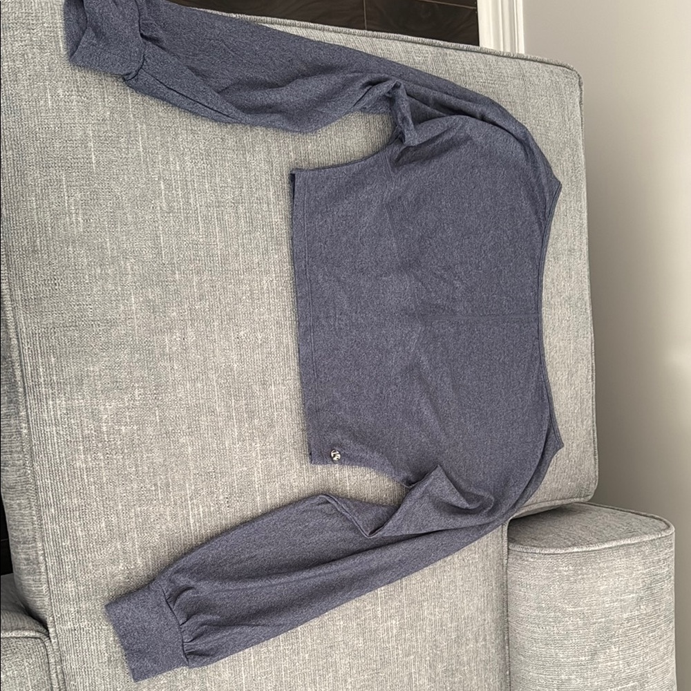 BuffBunny Heathered Navy Blue Long Sleeve Top